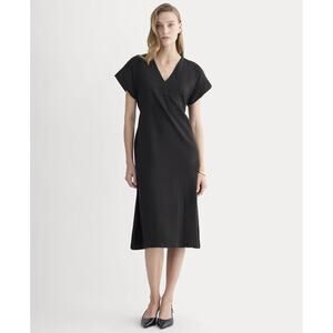 Everlane Women's Tie-Back Dress in Stretch Linen in Black, Size 4